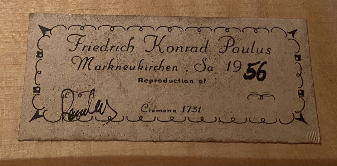 Paulus Friedrich Konrad - Markneukirchen 1956 - C-446